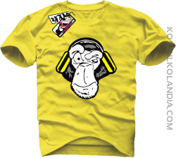 Music Monkey - koszulka męska - żółty