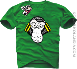 Music Monkey - koszulka męska - zielony