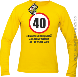 40 KM TO NIE ODLEGŁOŚĆ - Longsleeve męski żółty