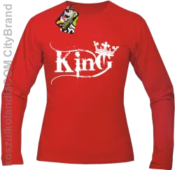 King Simple - Longsleeve męski czerwony 