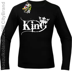 King Simple - Longsleeve męski czarny 
