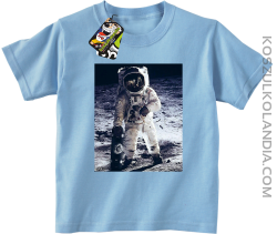 Kosmonauta z deskorolką - koszulka dziecięca błękitna 