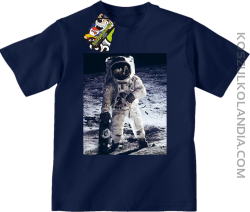 Kosmonauta z deskorolką - koszulka dziecięca granatowa 