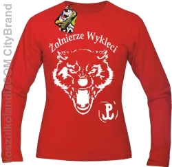 ŻOŁNIERZE WYKLĘCI WOLF-Longsleeve męski czerwony