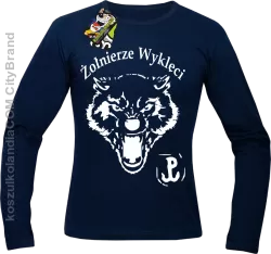 ŻOŁNIERZE WYKLĘCI WOLF-Longsleeve męski granatowy