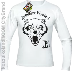 ŻOŁNIERZE WYKLĘCI WOLF-Longsleeve męski biały