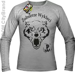 ŻOŁNIERZE WYKLĘCI WOLF-Longsleeve męski melanż