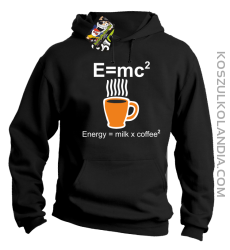 E = mc2 - Bluza z kapturem czarny