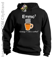 E = mc2 - Bluza z kapturem czarny