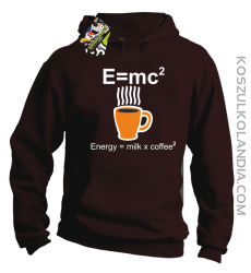 E = mc2 - Bluza z kapturem brąz