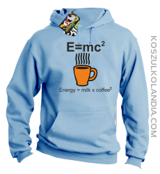 E = mc2 - Bluza z kapturem błękit