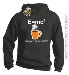 E = mc2 - Bluza z kapturem szara