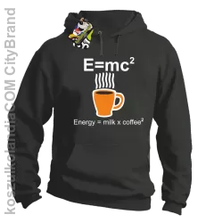 E = mc2 - Bluza z kapturem szara