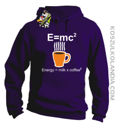 E = mc2 - Bluza z kapturem fiolet