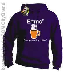 E = mc2 - Bluza z kapturem fiolet