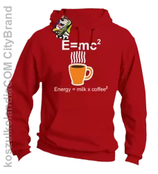 E = mc2 - Bluza z kapturem red