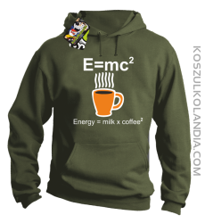 E = mc2 - Bluza z kapturem khaki