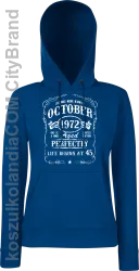 Legends were born in October Aged Perfectly - Bluza damska z kapturem niebieska 