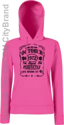 Legends were born in October Aged Perfectly - Bluza damska z kapturem fuchsia 