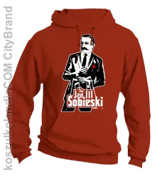 Jan III 3 Sobieski ala GodFather - Bluza męska z kapturem pomarańcz 