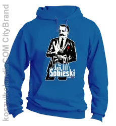 Jan III 3 Sobieski ala GodFather - Bluza męska z kapturem niebieska 