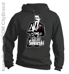 Jan III 3 Sobieski ala GodFather - Bluza męska z kapturem szara 