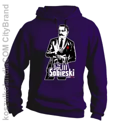 Jan III 3 Sobieski ala GodFather - Bluza męska z kapturem fiolet 