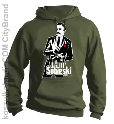 Jan III 3 Sobieski ala GodFather - Bluza męska z kapturem khaki