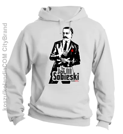 Jan III 3 Sobieski ala GodFather - Bluza męska z kapturem biała 
