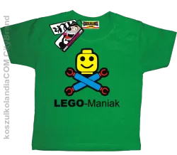 Lego Maniak - niepowtarzalna koszulka dziecięca - zielony