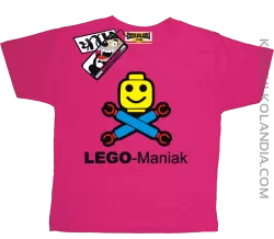 Lego Maniak - niepowtarzalna koszulka dziecięca - różowy