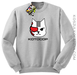 KOTOCOP - Bluza z kapturem melanż 