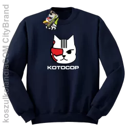 KOTOCOP - Bluza z kapturem granatowa 