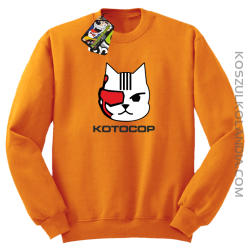 KOTOCOP - Bluza z kapturem pomarańczowa 