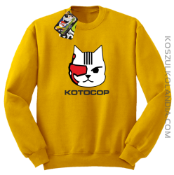 KOTOCOP - Bluza z kapturem żółta 
