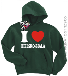 I love Bielsko-Biała - bluza dziecięca - butelkowy
