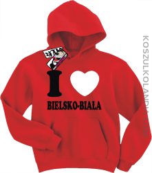 I love Bielsko-Biała - bluza dziecięca - czerwony