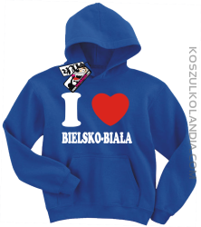 I love Bielsko-Biała - bluza dziecięca - niebieski