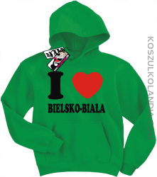 I love Bielsko-Biała - bluza dziecięca - zielony