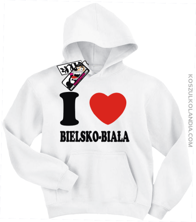 I love Bielsko-Biała - bluza dziecięca - biały