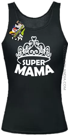 Super mama korona miss - Top damski czarny