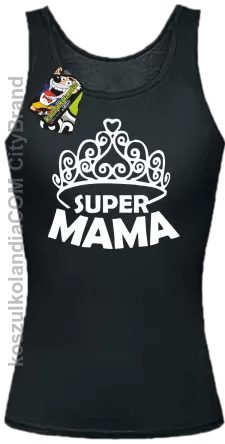 Super mama korona miss - Top damski czarny