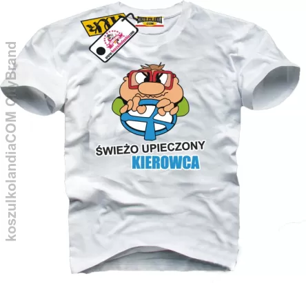 Świeżo upieczony kierowca koszulka męska Nr KODIA00059