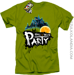 Halloween Party Moon Castle - koszulka męska kiwi