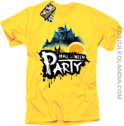 Halloween Party Moon Castle - koszulka męska żółta