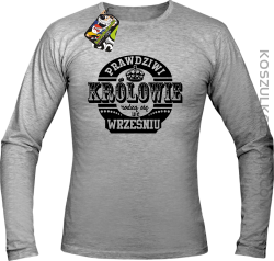 Prawdziwi królowie rodzą się we wrześniu - Longsleeve męski melanż 