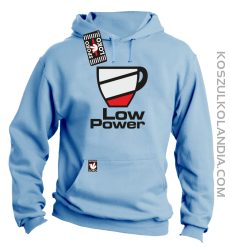LOW POWER - Bluza męska z kapturem błękit 