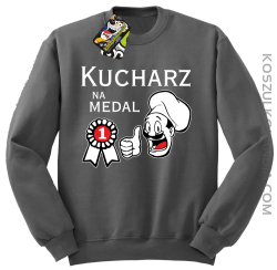 Kucharz na medal-bluza bez kaptura szara