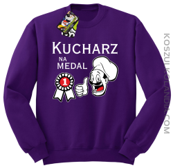 Kucharz na medal-bluza bez kaptura fioletowa