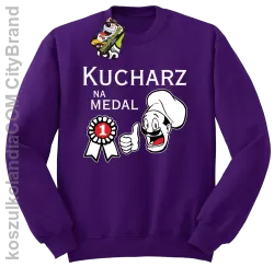 Kucharz na medal-bluza bez kaptura fioletowa